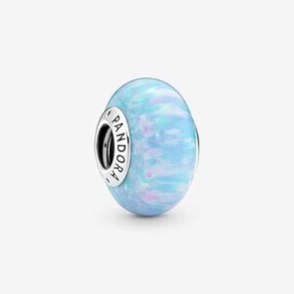 Pandora Blue Opalescent Murano Glass Bracelet Charm